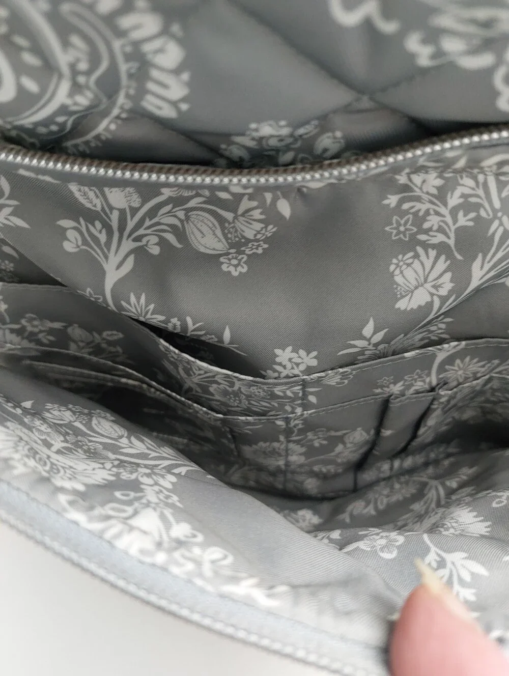Vera Bradley XL Campus Backpack Performance Twill Cloud Gray Paisley NWT